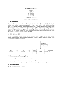 Ode 2.0 User`s Manual - Department of Computer Science