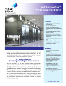 AES ContainAire™ Weigh/Dispense Booth
