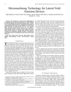 Micromachining technology for lateral field emission devices