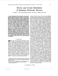 Device and circuit simulation of quantum electronic devices