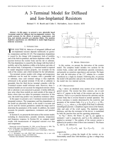 A 3-Terminal Model For Diffused And Ion