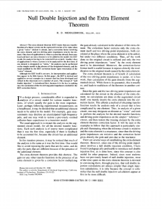 Null double injection and the extra element theorem