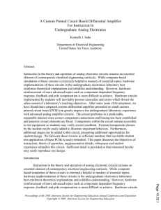 A Custom Printed Circuit Board Differential Amplifier