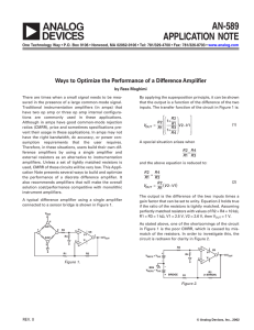 Ways to Optimize the Performance of a Difference Amplifier