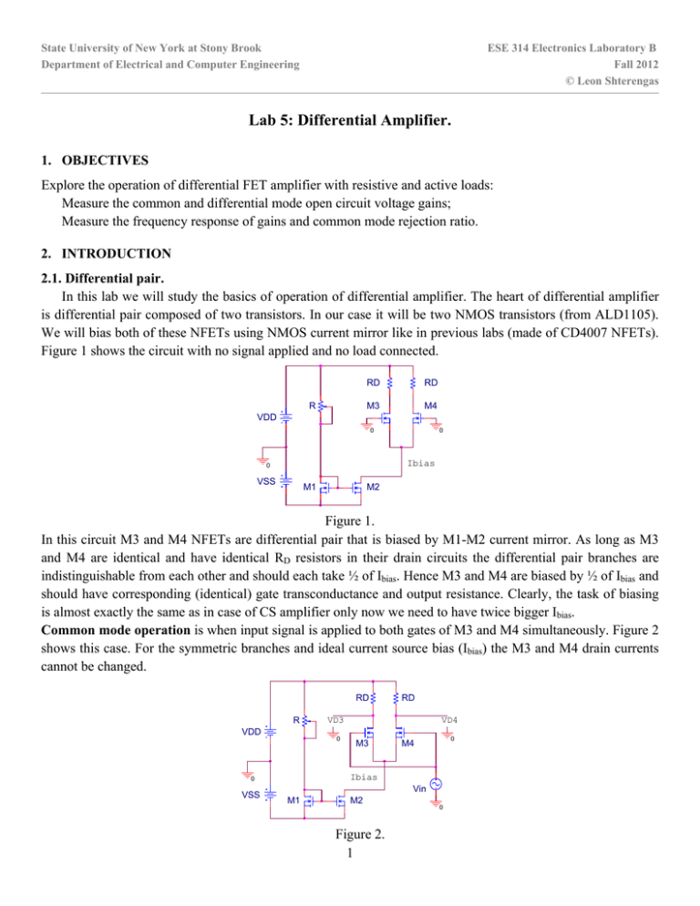 Lab 5: Differential Amplifier.