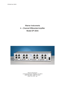 Warner Instruments 4 – Channel Differential Amplifier Model DP-304A