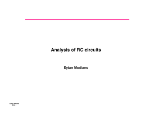 Analysis of RC circuits