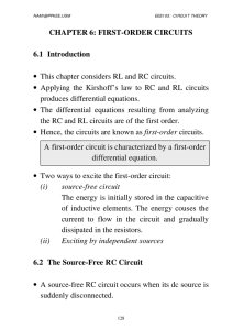CHAPTER 6: FIRST-ORDER CIRCUITS 6.1 Introduction • This