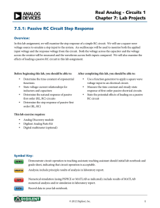 Real Analog - Circuits 1 Chapter 7: Lab Projects - Learn