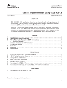 Optical Implementation Using IEEE-1394.b (Rev
