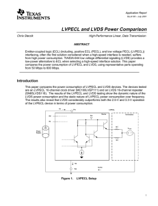 LVPECL and LVDS Power Comparison