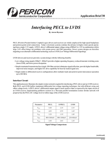 Interfacing PECL to LVDS