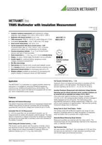 METRAHIT  ISO TRMS Multimeter with Insulation Measurement