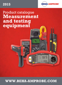 Measurement and testing equipment
