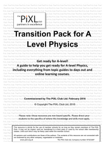 Transition Pack for A Level Physics