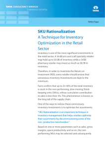 SKU Rationalization A Technique for Inventory