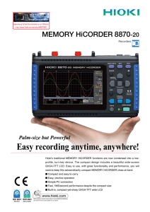 MEMORY HiCORDER 8870-20 - myw