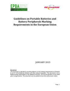 New battery marking guidelines