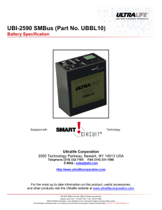 Battery Specification - Ultralife Corporation