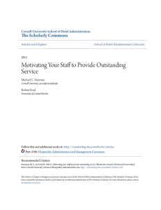 Motivating Your Staff to Provide Outstanding Service