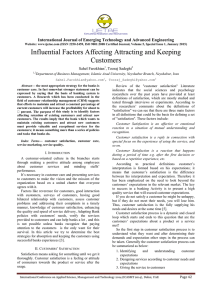 Influential Factors Affecting Attracting and Keeping