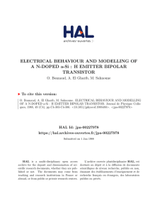 ELECTRICAL BEHAVIOUR AND MODELLING OF A N-DOPED