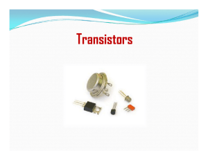 Transistors - SNS Courseware