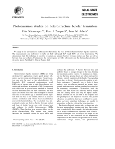 Photoemission studies on heterostructure bipolar transistors