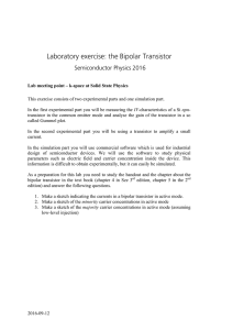 Bipolar Transistor Laboration