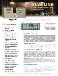 SLF Series Features - Allied Electronics