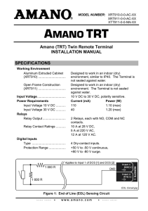 Amano (TRT) Twin Remote Terminal