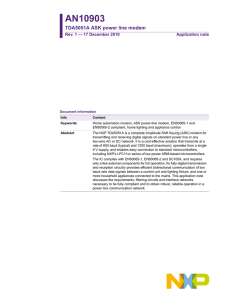 AN10903 TDA5051A ASK power line modem