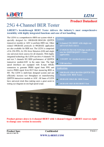 25G 4-Channel BER Tester