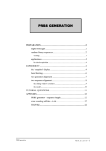 PRBS GENERATION