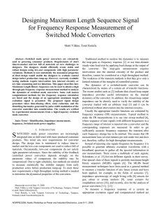 Designing Maximum Length Sequence Signal for Frequency