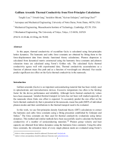 Gallium Arsenide Thermal Conductivity from First