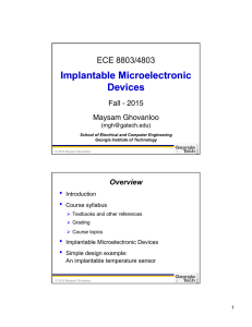 Implantable Microelectronic Devices Implantable