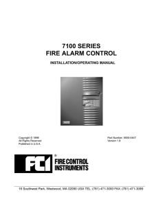 7100 SERIES FIRE ALARM CONTROL