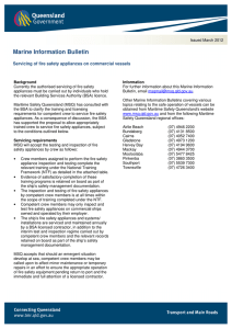 Marine Information Bulletin – Servicing of fire safety appliances on