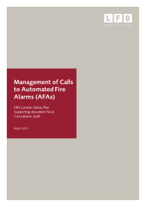Management of Calls to Automated Fire Alarms