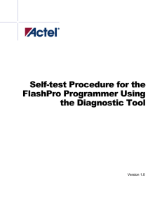 Self-test Procedure for the FlashPro Programmer Using