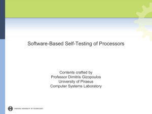 Software-Based Self-Testing of Processors