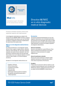 Med-Info Directive 98/79/EC on in vitro diagnostic medical devices