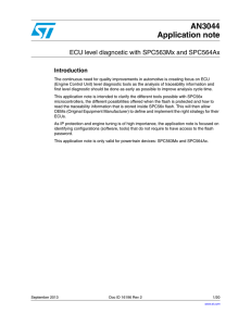 ECU level diagnostic with SPC563Mx and SPC564Ax