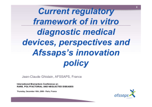 Current regulatory framework of in vitro diagnostic medical