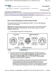 Without Scan Tool How to Use the Self-diagnostic