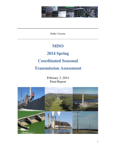 MISO 2014 Spring Coordinated Seasonal Transmission Assessment