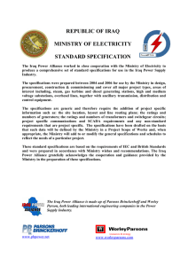 republic of iraq ministry of electricity standard specification