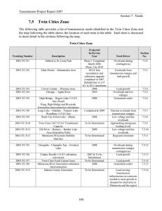 Part I - Section 7-5 - Minnesota Electric Transmission Planning
