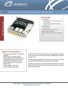 FMC227 – FMC Dual ADC 12-bit @ 2.6 GSPS, Single DAC 14